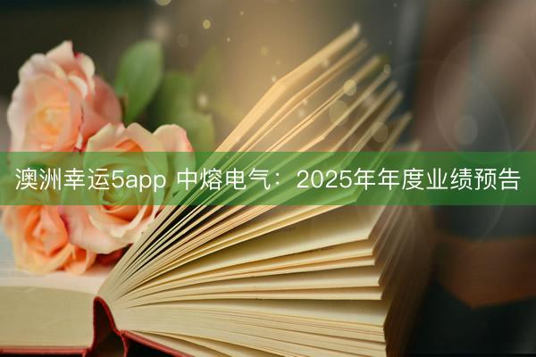 澳洲幸運5app 中熔電氣：2025年年度業績預告